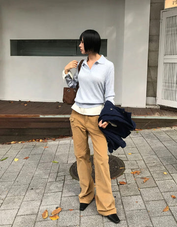 POETIC CABLE COLLAR KNIT